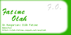 fatime olah business card